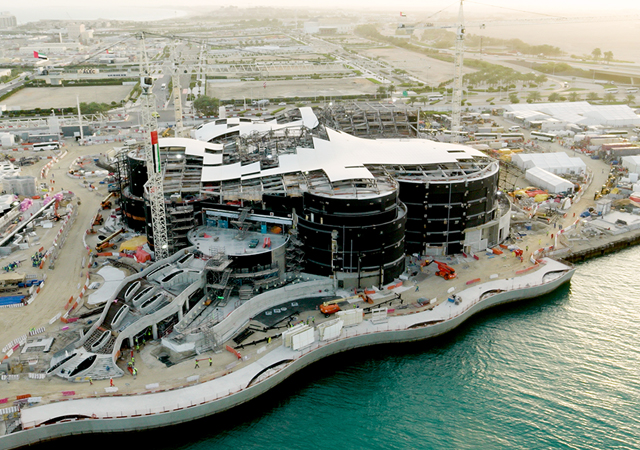 Construction work in progress at teamLab Phenomena Abu Dhabi. 